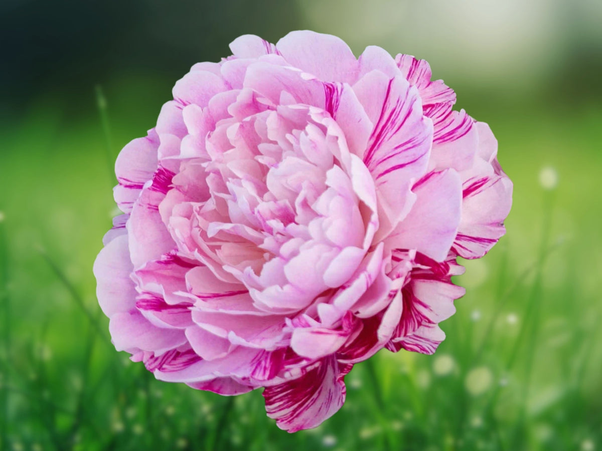 100 Seeds Double Light Pink White Moss Rose - Ruffled Succulent Annual Flower Seeds for Hot Sunny Gardens
