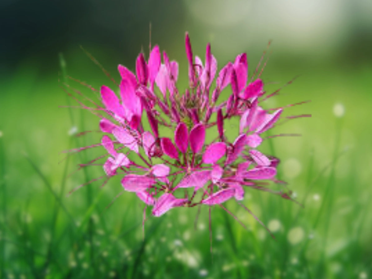 100 Seeds Raspberry Spider Flower Cleome Spinosa Fragrant Heirloom Annual Easy Grow Pollinator Friendly