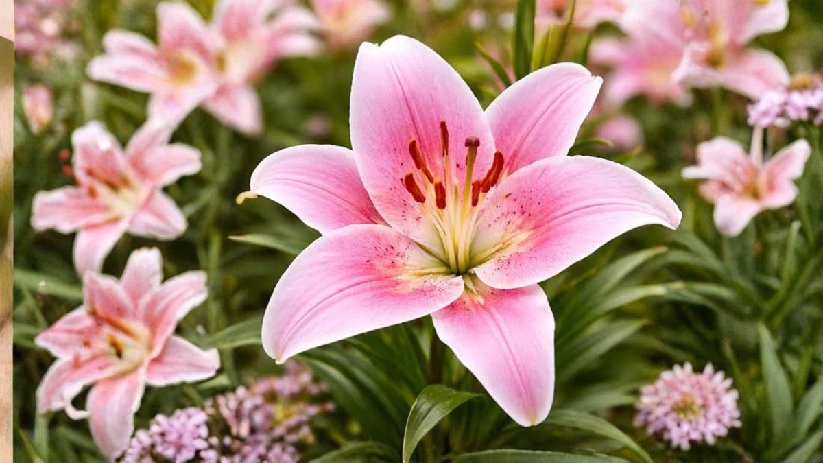 5 Lily Bulbs Sorbonne Oriental Lily Fragrant Pink Blooms Perennial Garden Cut Flower