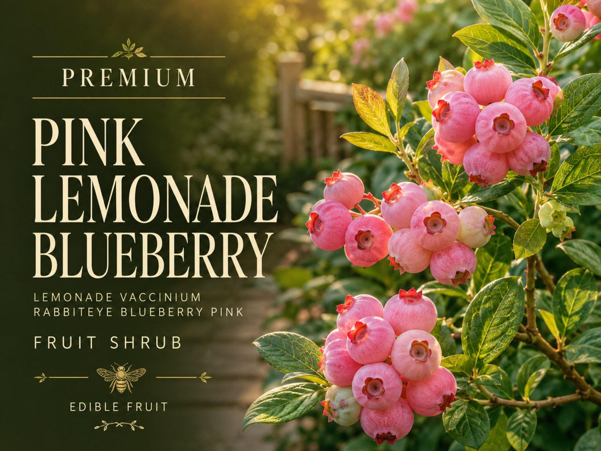 1 Pink Lemonade Blueberry Plant 3-4" Rabbiteye Fruit Shrub for Edible Gardens