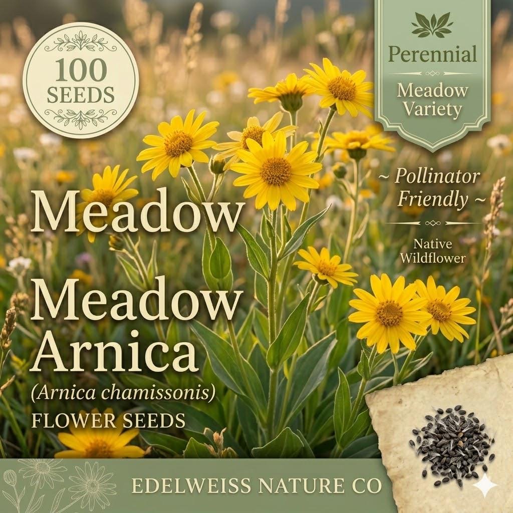 100 Arnica Chamissonis Seeds – Native Yellow Wildflower for Pollinator Gardens