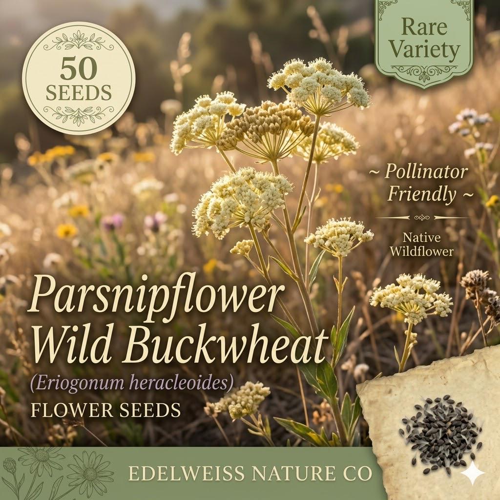 Eriogonum Heracleoides Seeds – 50 Parsnipflower Wild Buckwheat – Native Drought Tolerant Yellow Wildflower