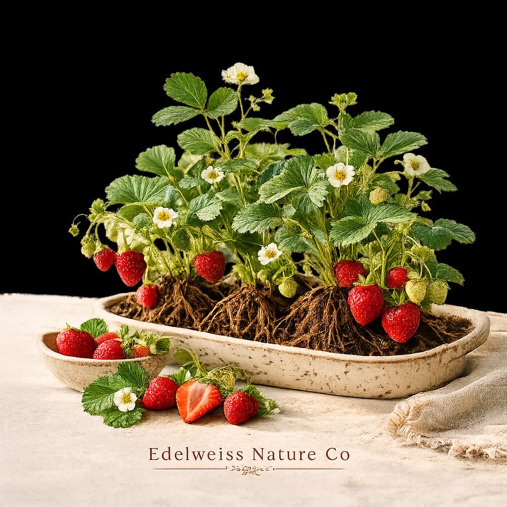20 Cardinal Strawberry Bare Roots | Springbearing Fragaria × ananassa Plants for Edible Berry Garden
