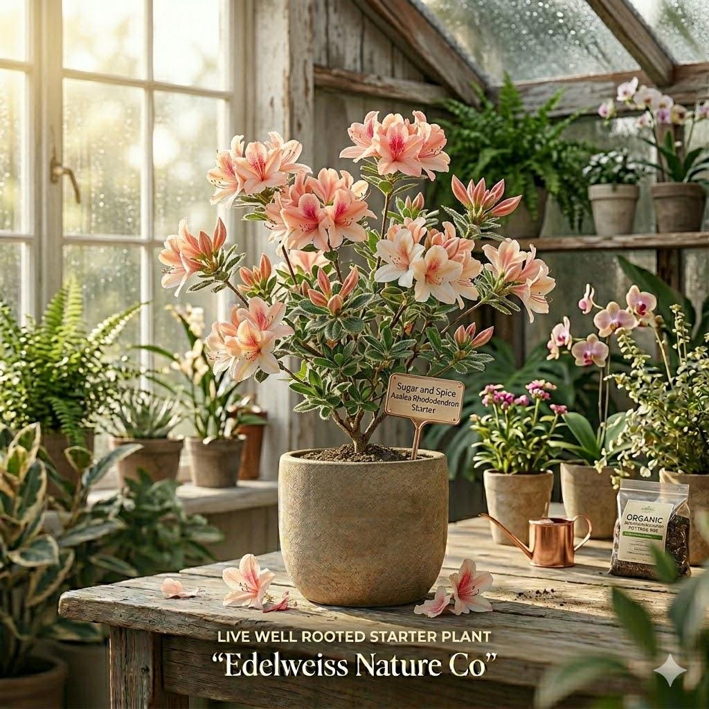Sugar and Spice Azalea Live Starter Plant – Rare Rhododendron Flowering Shrub for Cottage Garden