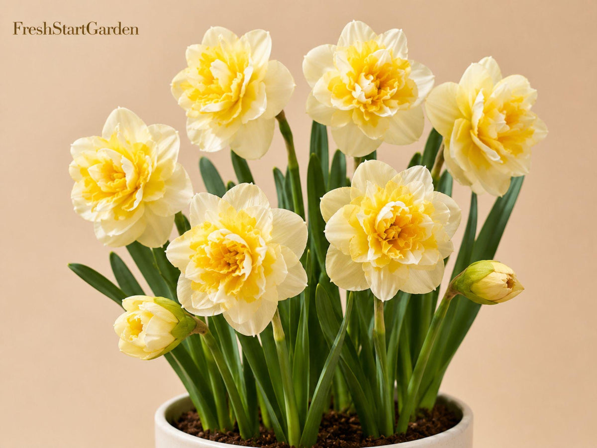 5 Replete Double Daffodil Bulbs – Narcissus Spring Flower for Planting