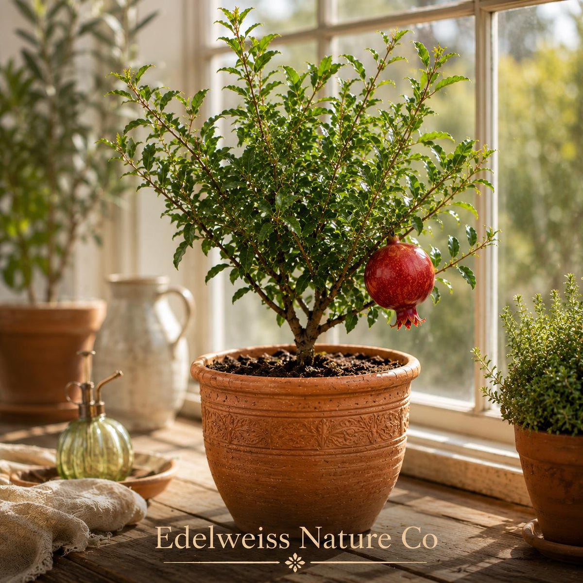 3 Salavatski Pomegranate Starter Plants - Cold Hardy Edible Fruit Tree