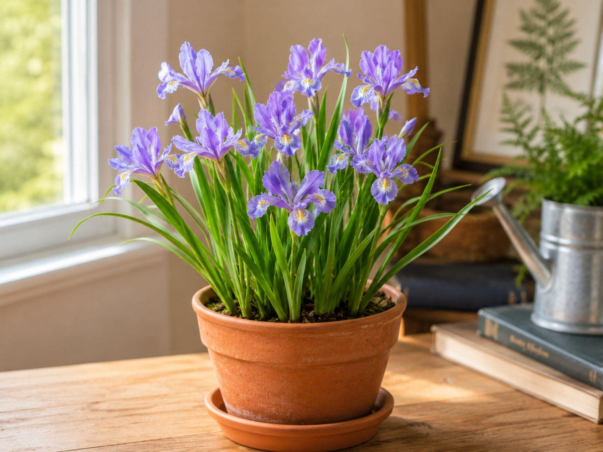 10 Dwarf Crested Iris Bare Root Plants - Iris cristata Native Ground Cover