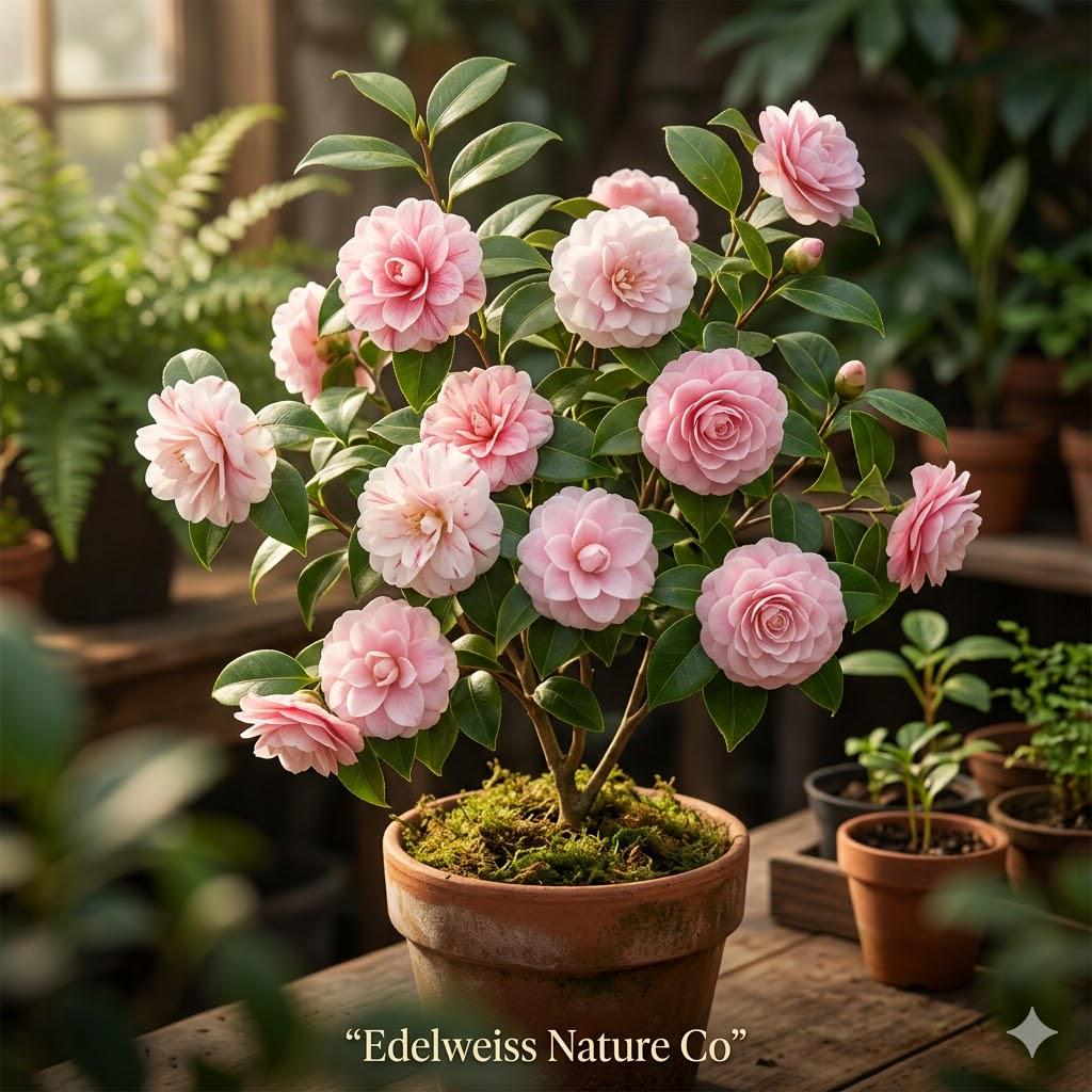 Debutante Camellia Japonica Starter Plant - Elegant Evergreen Flowering Shrub
