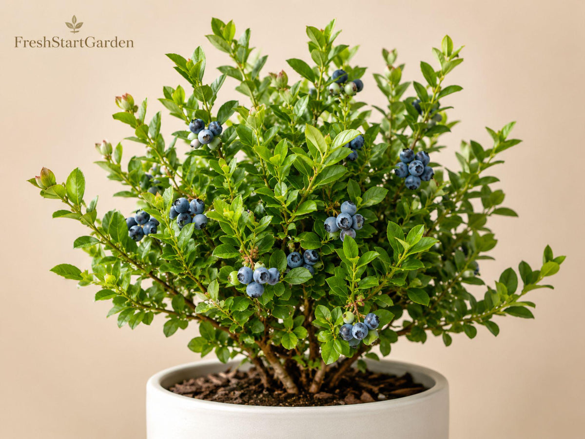 1 Top Hat Dwarf Blueberry Starter Plant 3-4 Inch Vaccinium angustifolium Patio Fruit Shrub