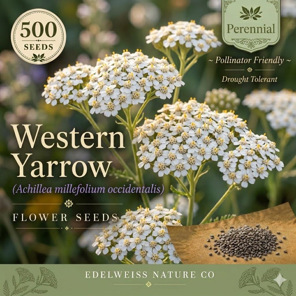 Achillea Millefolium Occidentalis Seeds – 500 Western Yarrow Native White Wildflower