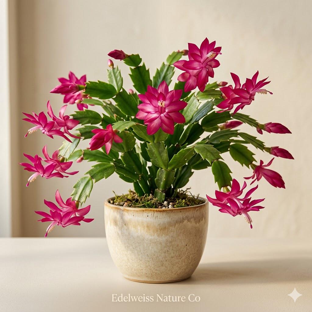 Leonardo Da Vinci Christmas Cactus Starter Plant | Schlumbergera Truncata Holiday Cactus