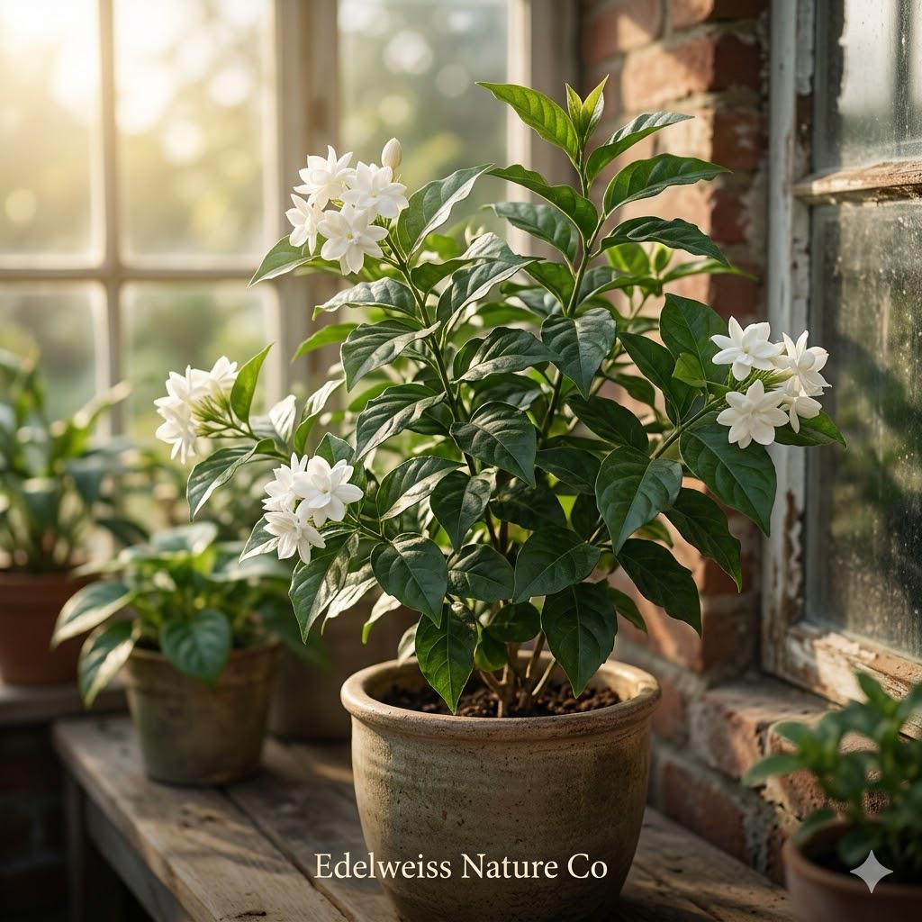 Maid of Orleans Jasmine Plant | Jasminum Sambac Live Plant with Fragrant White Flowers