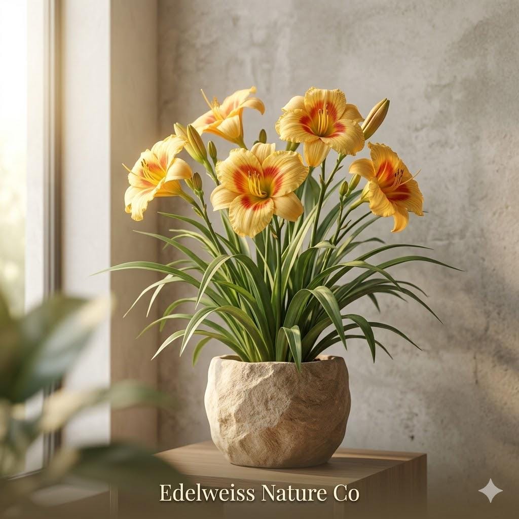 3 Red Eyed Stella Daylily Bare Roots | Hemerocallis Hardy Perennial Plants
