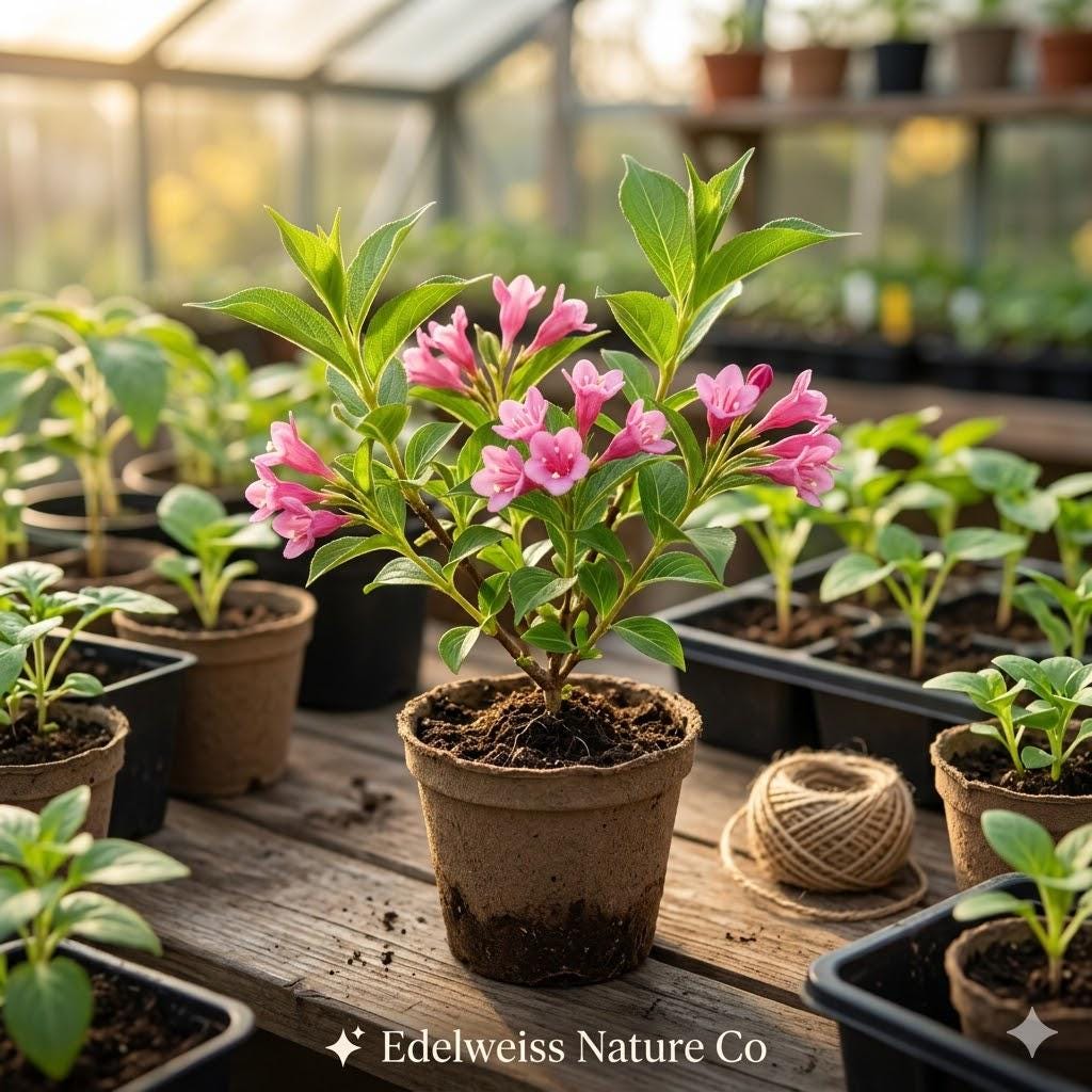 3 Pink Weigela Shrubs | Weigela florida Bare Root Starter Plants for Cottage Garden
