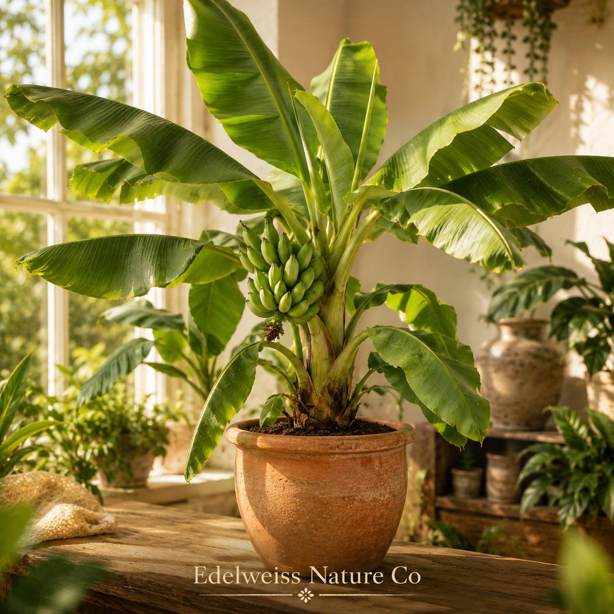 Gran Nain Banana Tree Starter Plant | Live Tropical Edible Banana Plant