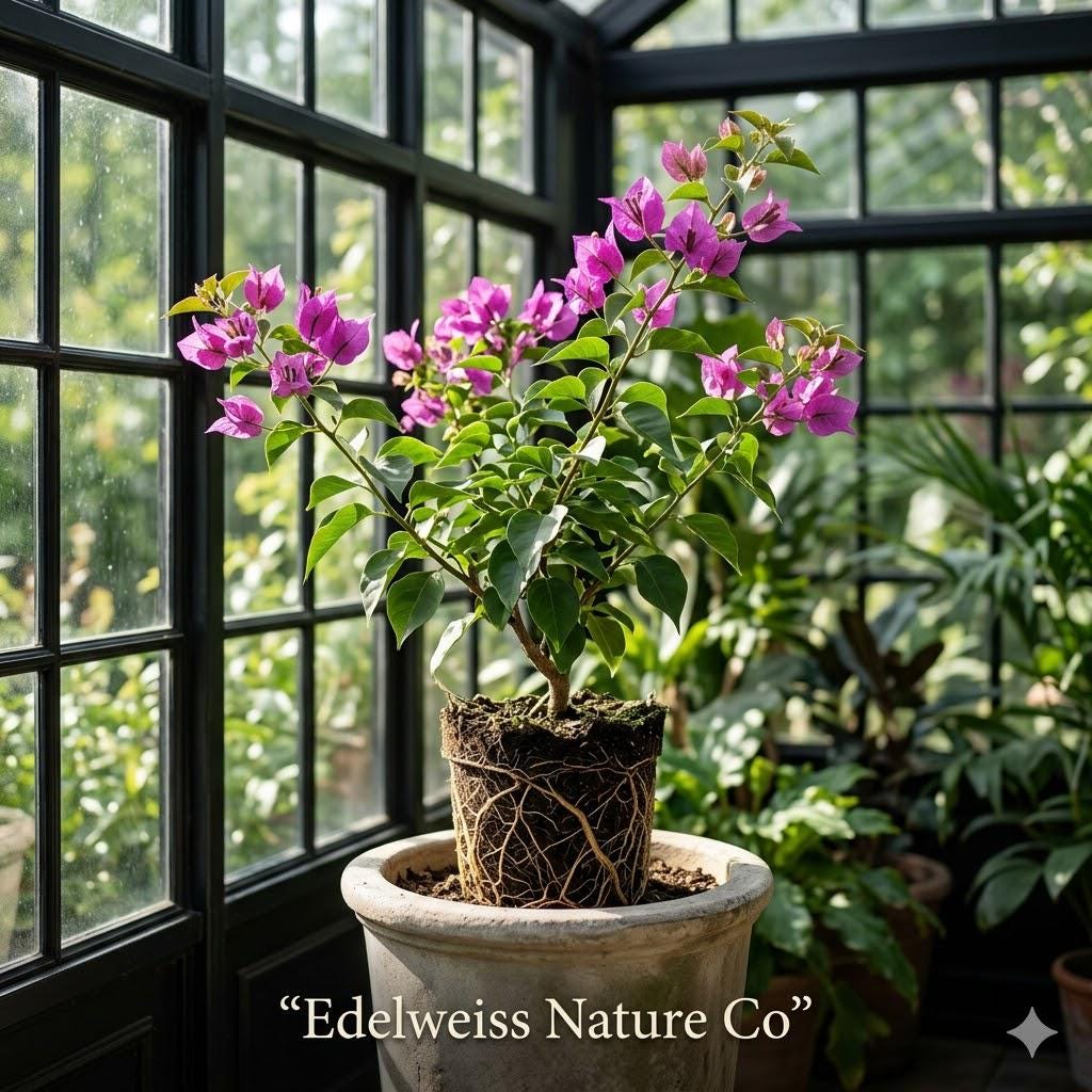 La Jolla Bougainvillea Starter Plant – Tropical Flowering Vine, Well Rooted Bare Root Plug