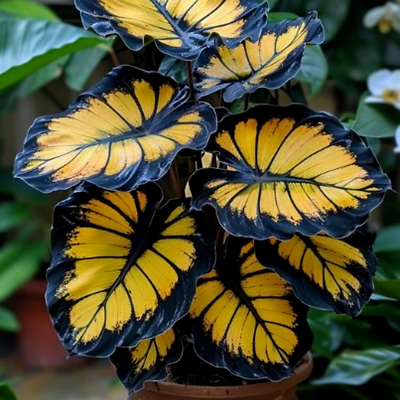 25+ Sunburst Calathea Seeds - Rare Tropical Houseplant - Exotic Foliage for Indoor & Outdoor Gardens - Easy to Grow Air Purifying