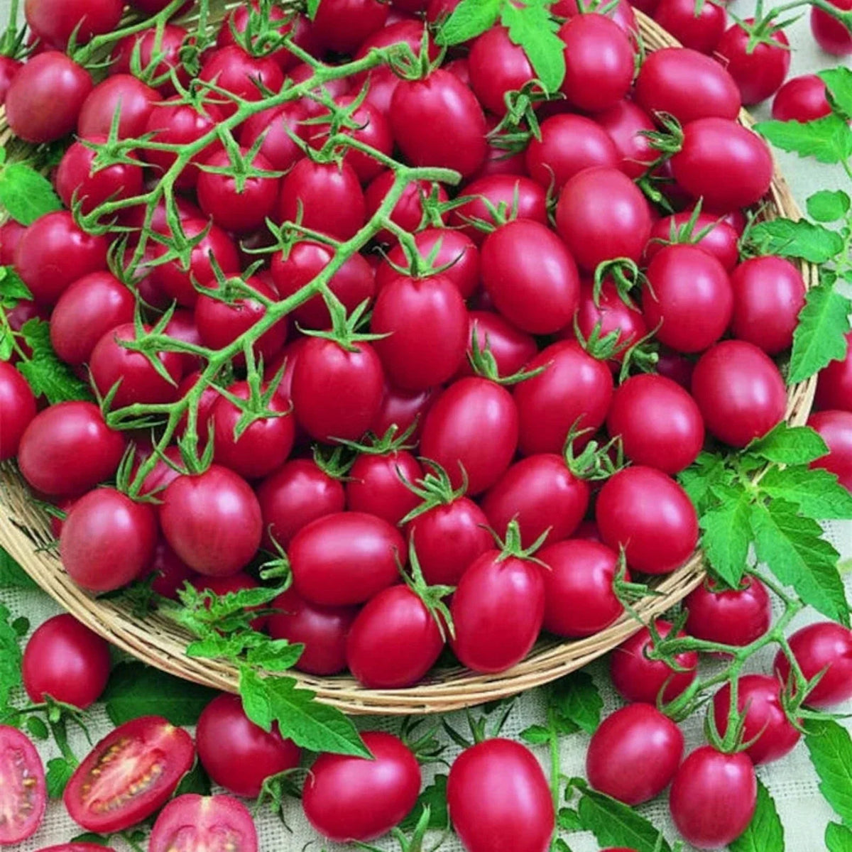 200pcs Heirloom Tomato Seeds - Cherry Pink Grape - Non-GMO, Organic Vegetable Seeds for Home Garden